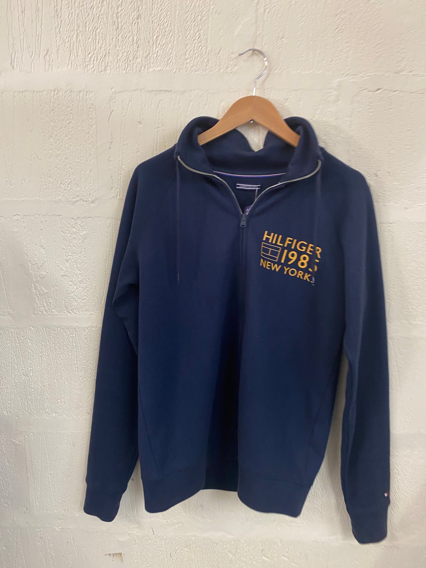 Tommy Hilfiger Navy Zip Sweatshirt  1985 New York Size S