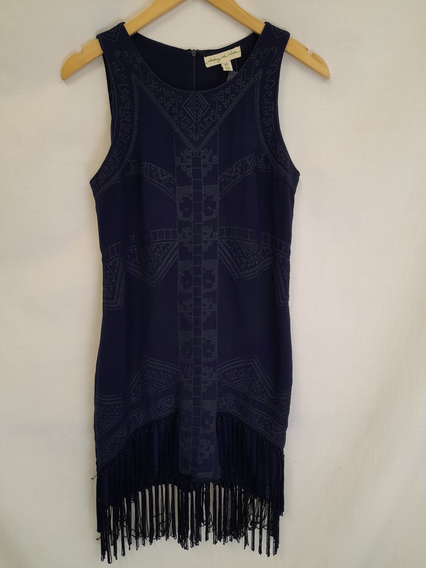 Navy Embroidered 'Staring At Stars' Dress Size XS