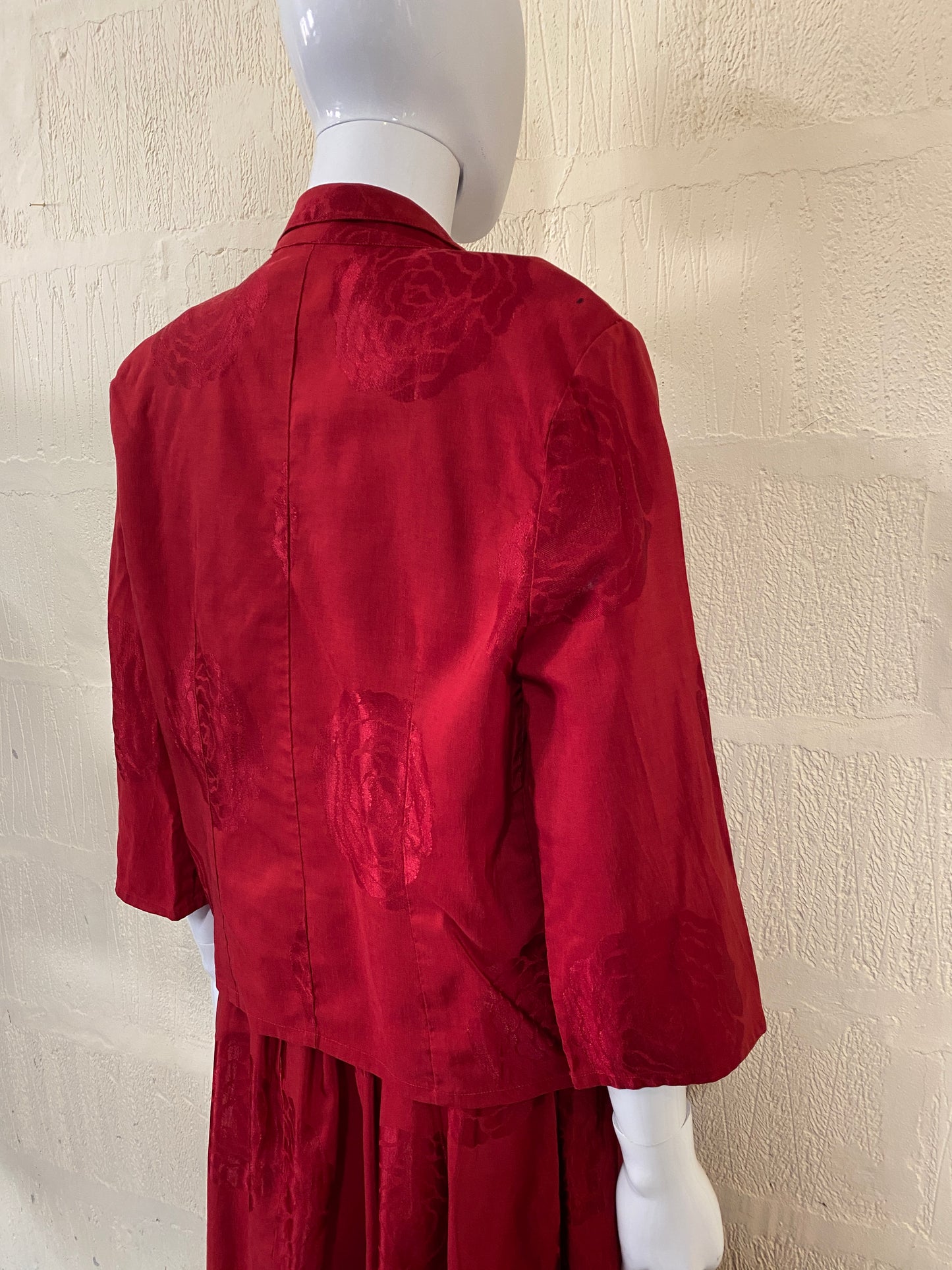 Vintage Red Lightweight Blazer Jacket Size 8
