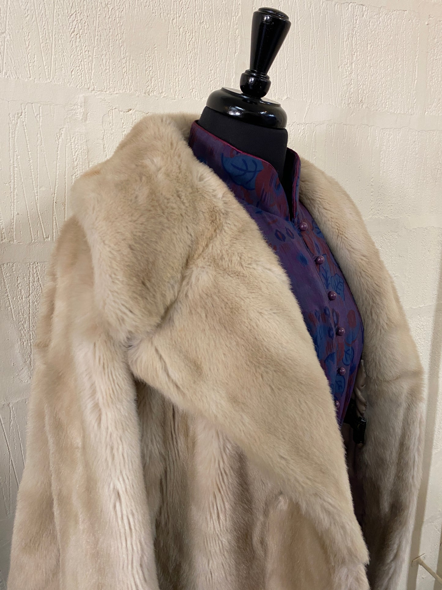 Vintage Caramel Faux Fur Jacket | Coat Size M