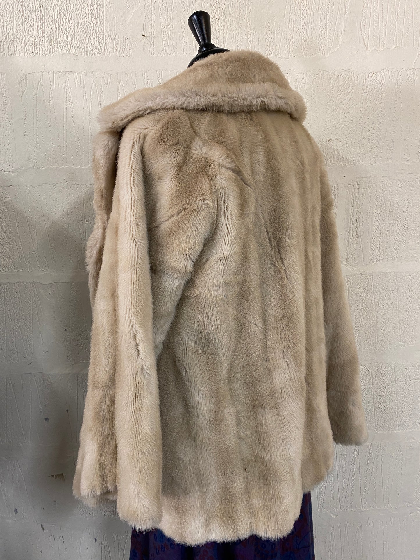 Vintage Caramel Faux Fur Jacket | Coat Size M