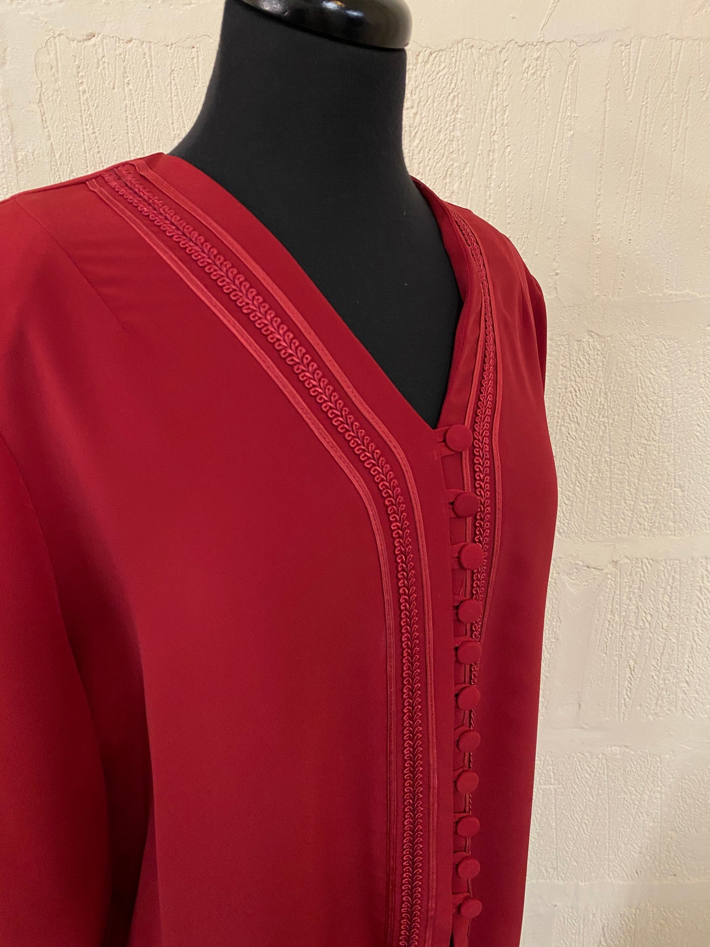 Vintage Red Loose Fit Shirt Size 18