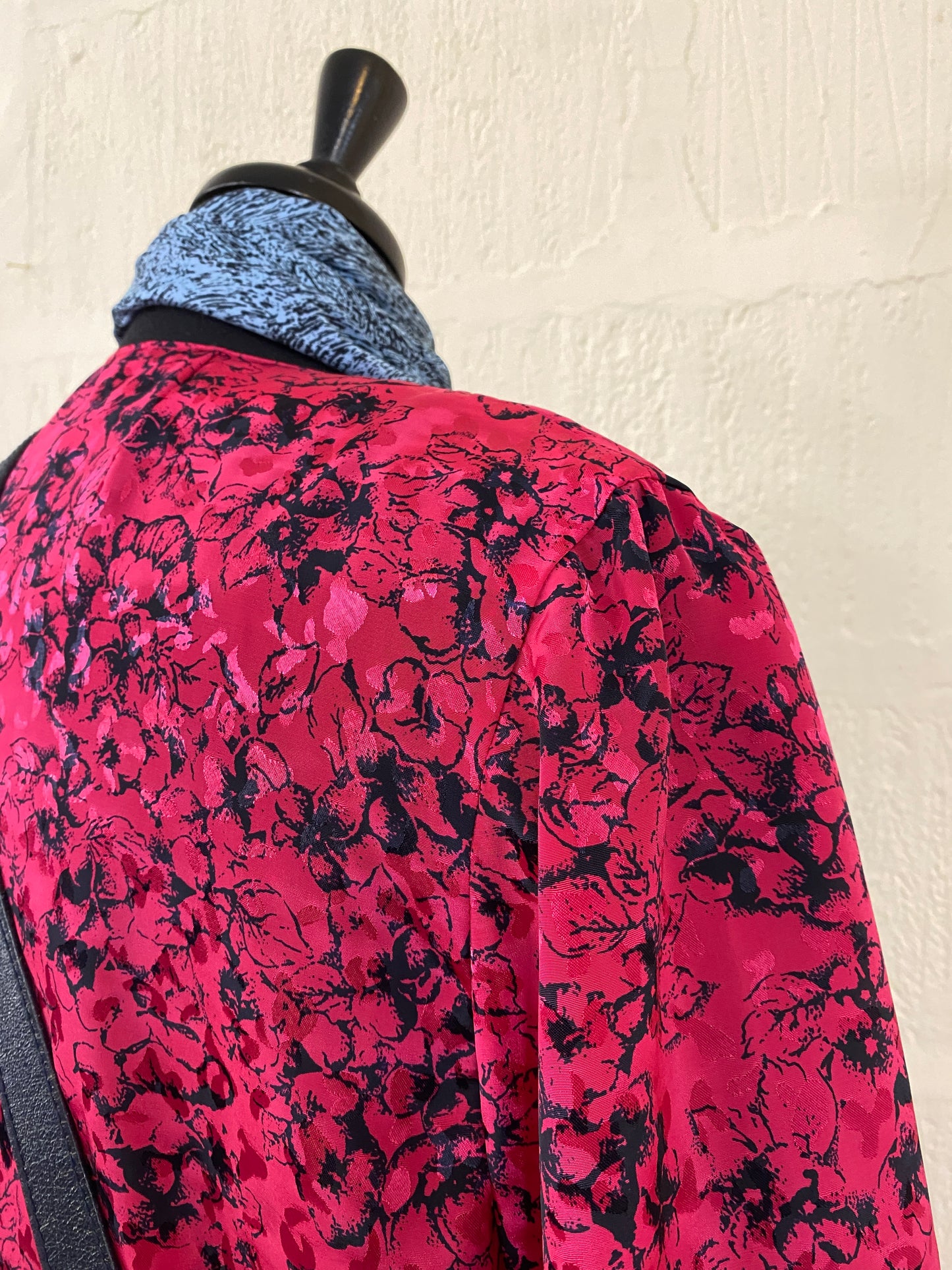 Vintage Handmade Pink Floral Jacket Size 14-16