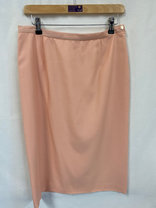 Vintage Pastel Pink Pencil Skirt Size 14