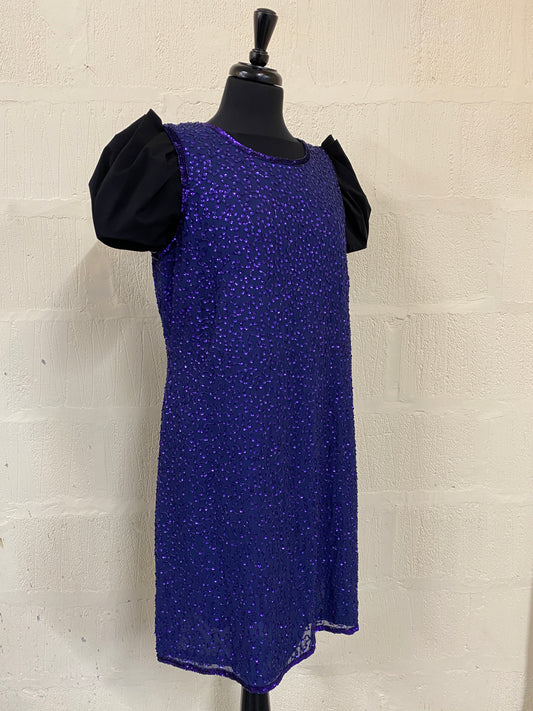 BNWT Purple Sequin Sleeveless Party Dress Size 16-18