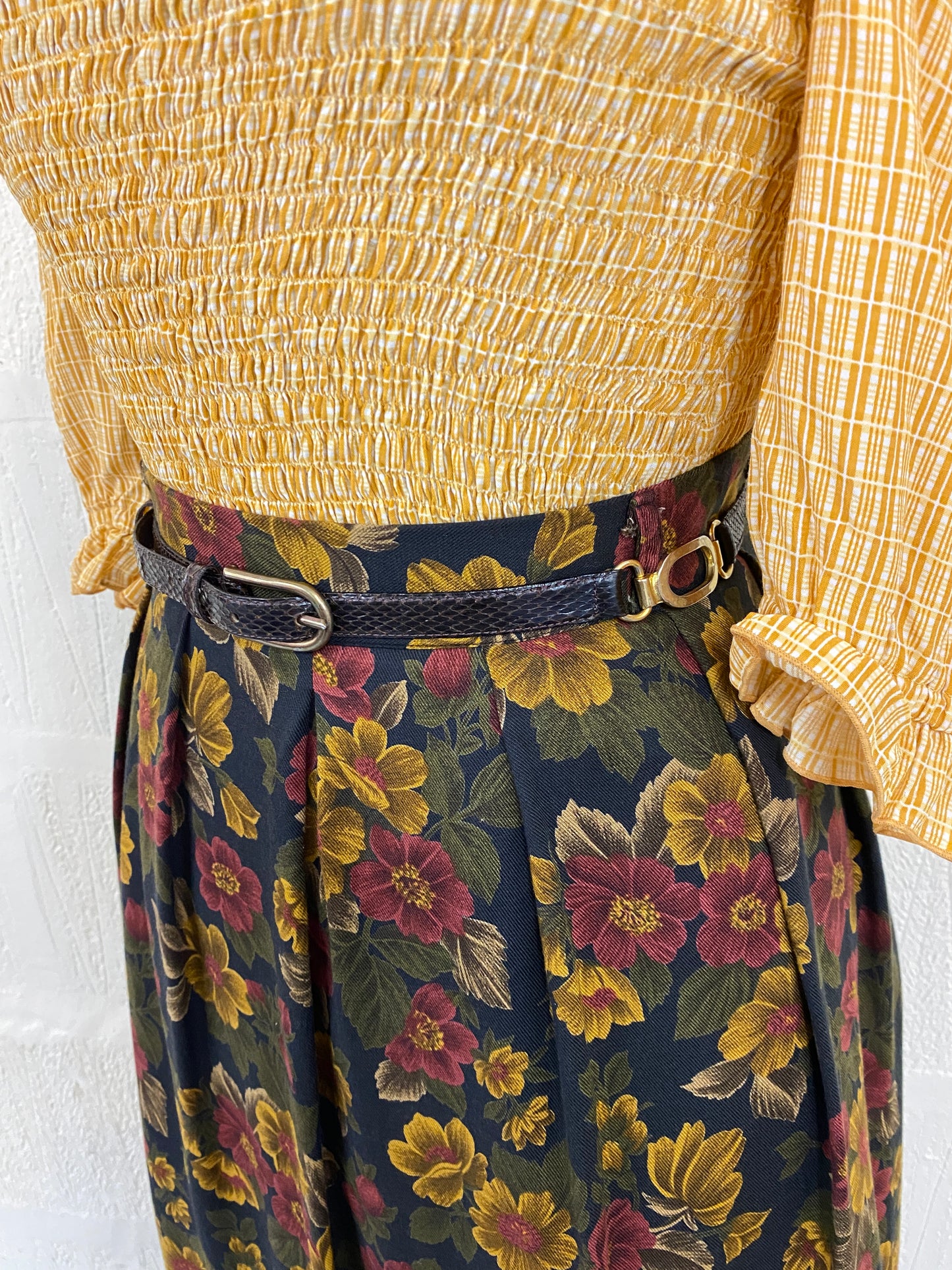 Yellow Shirred Dress/Long Top Size 8