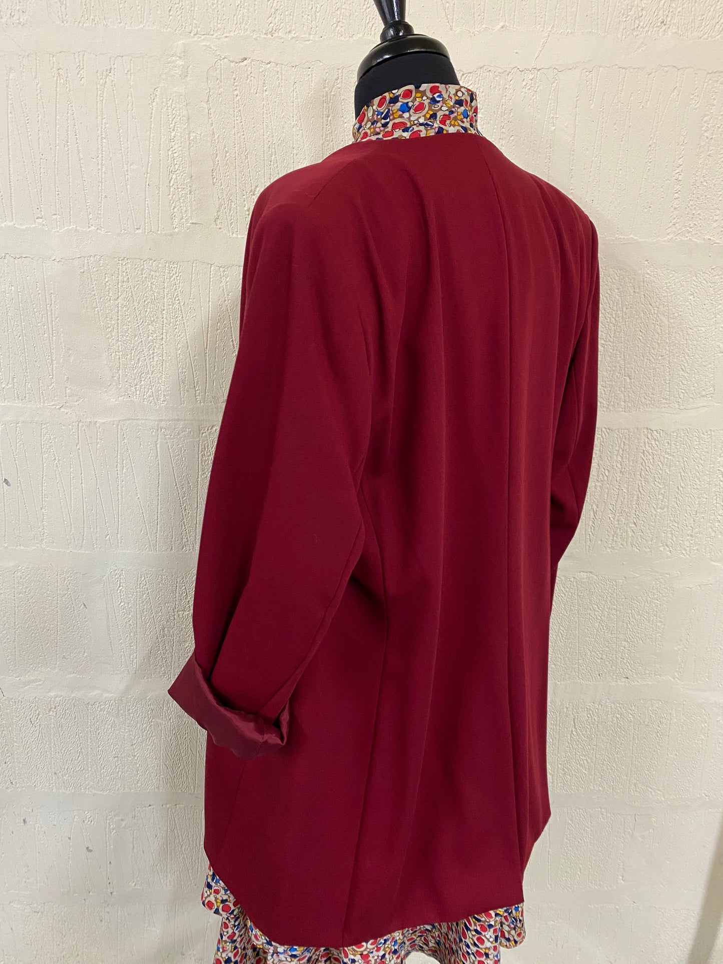 Vintage Crimson Long Jacket Size 14