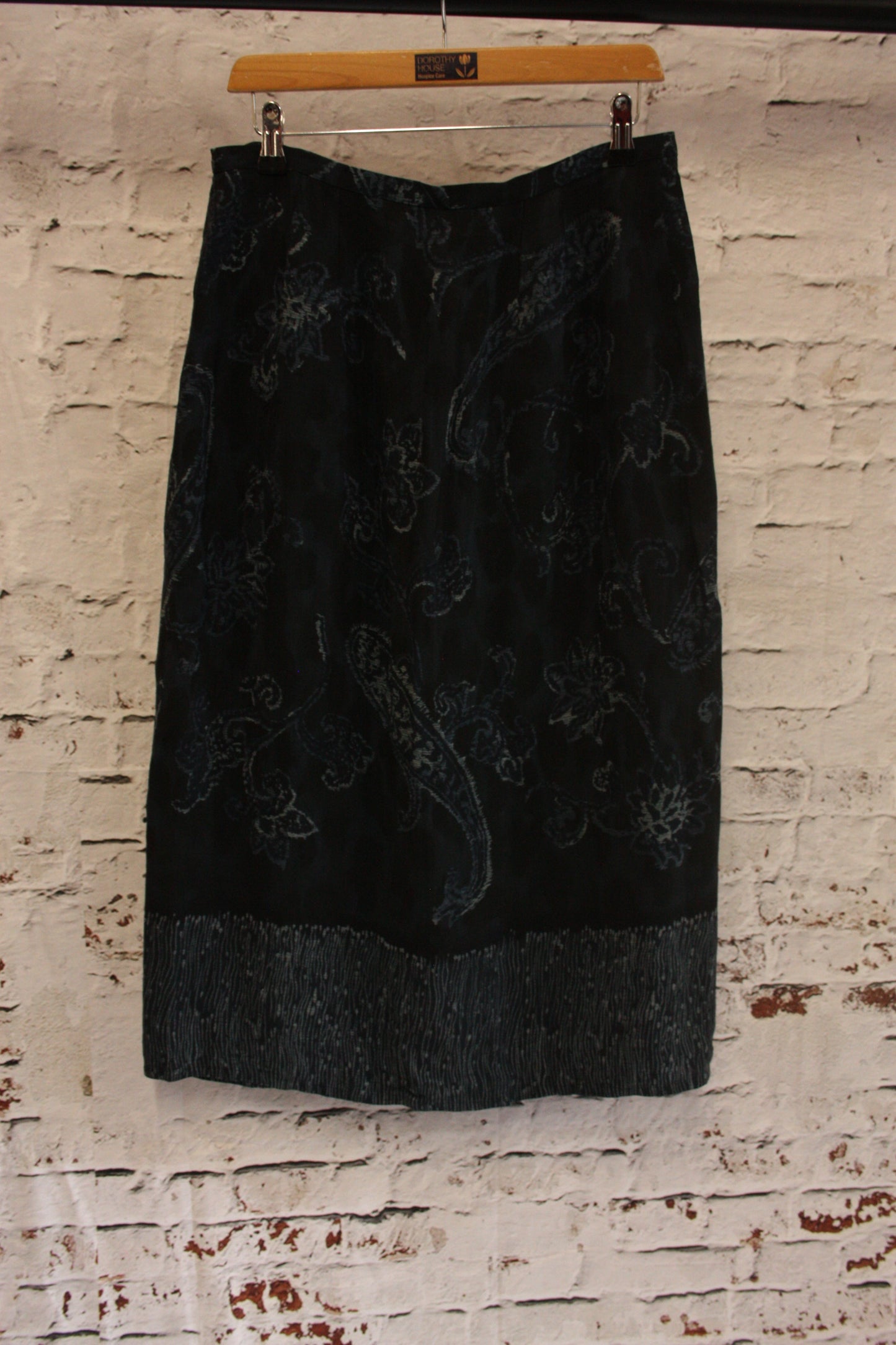 Vintage St Michael Multi Blue Wrap Skirt Size 12