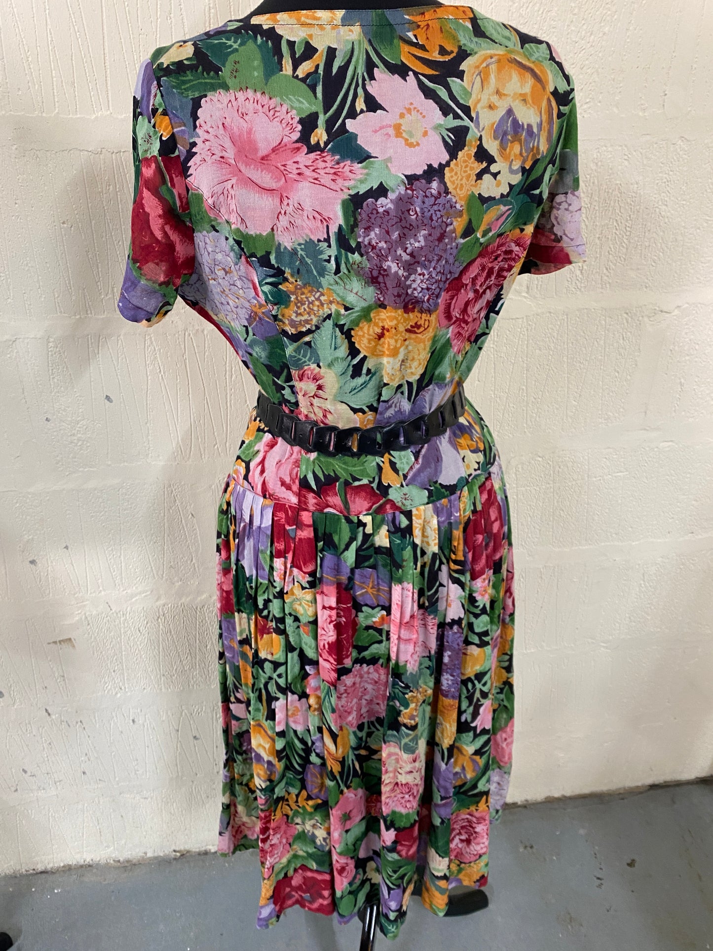 Vintage Floral Tea Dress Size 10