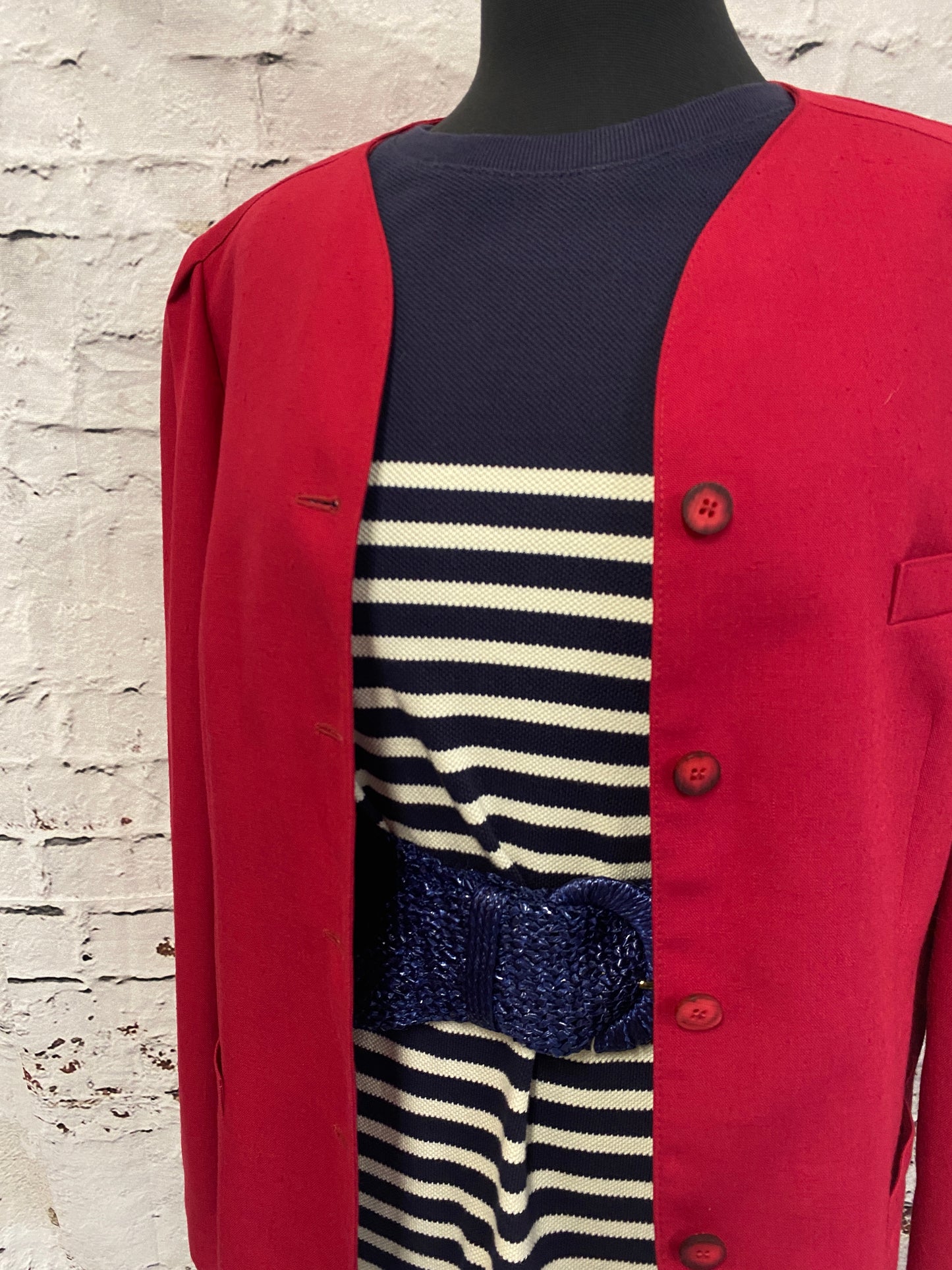 Vintage Red Formal Jacket | Blazer Size 14