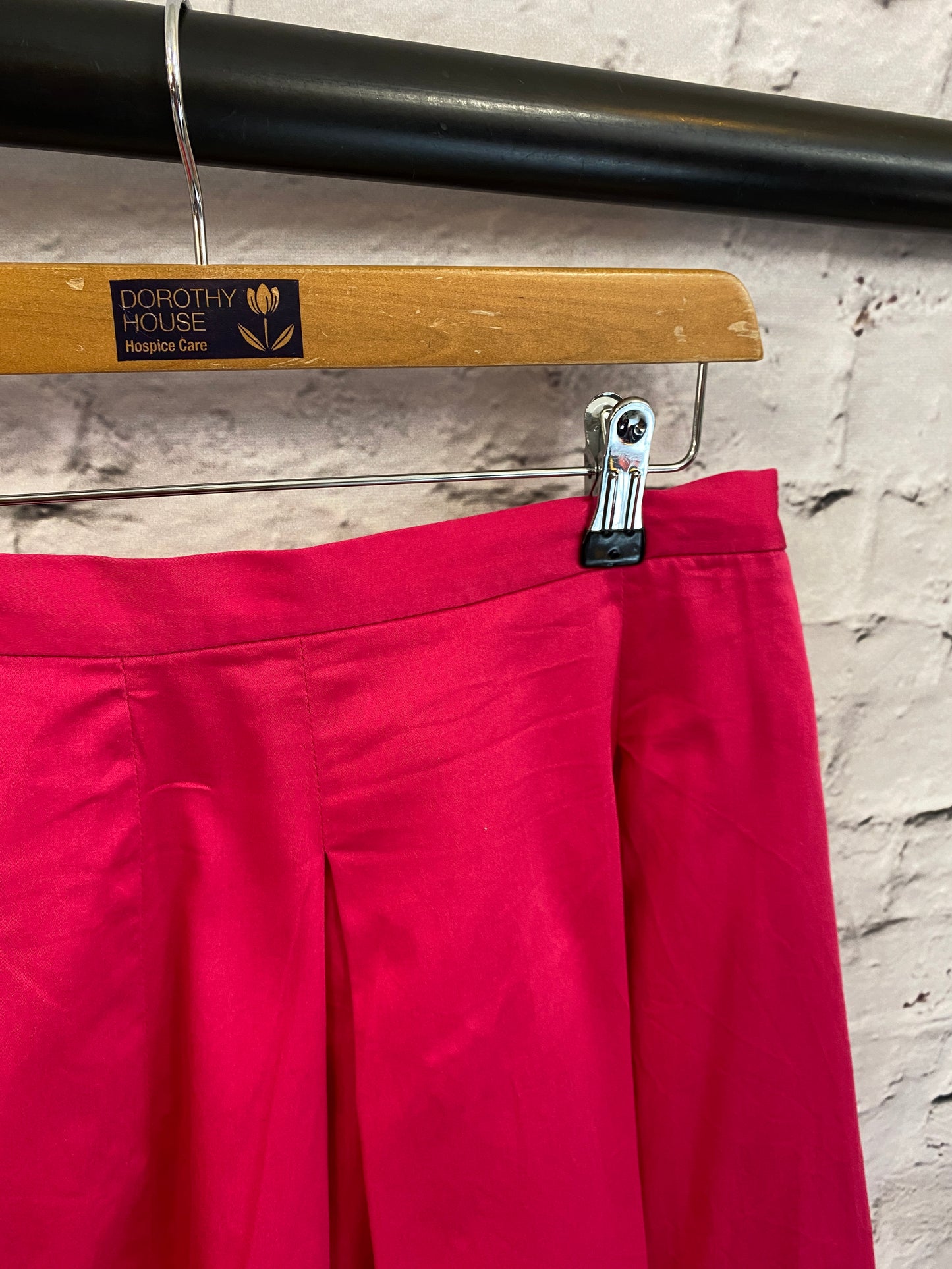 Hot Pink Midi Retro Lined Skirt Size 14
