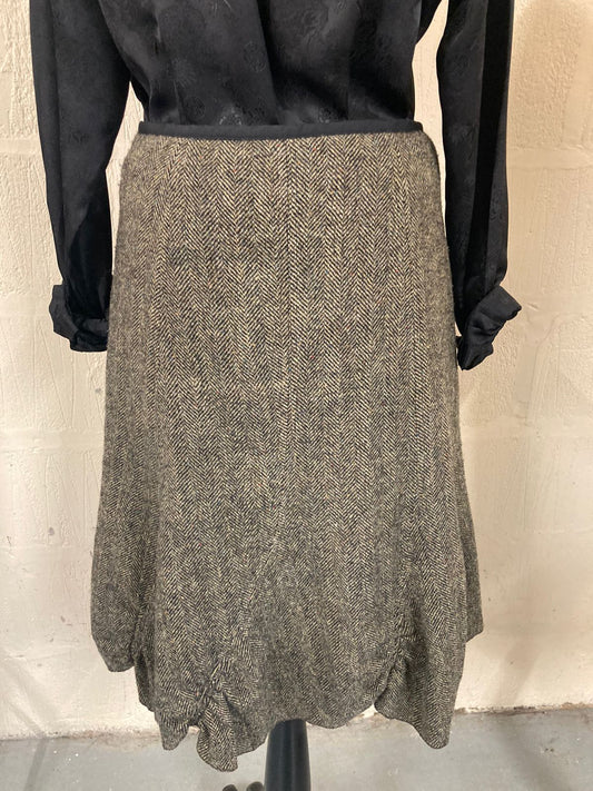 Multi Colour Harris Tweed Skirt Size 10