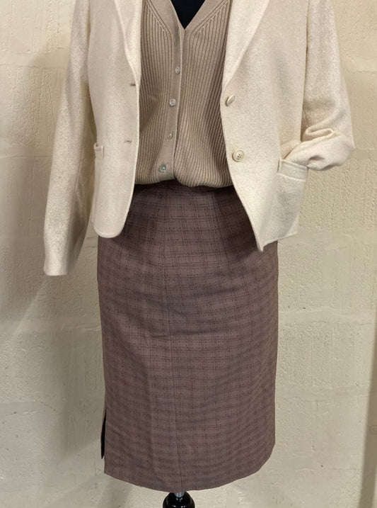 Vintage Brown Pencil Skirt Size 6