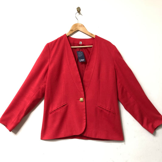 Vintage Coral Pink Blazer 14