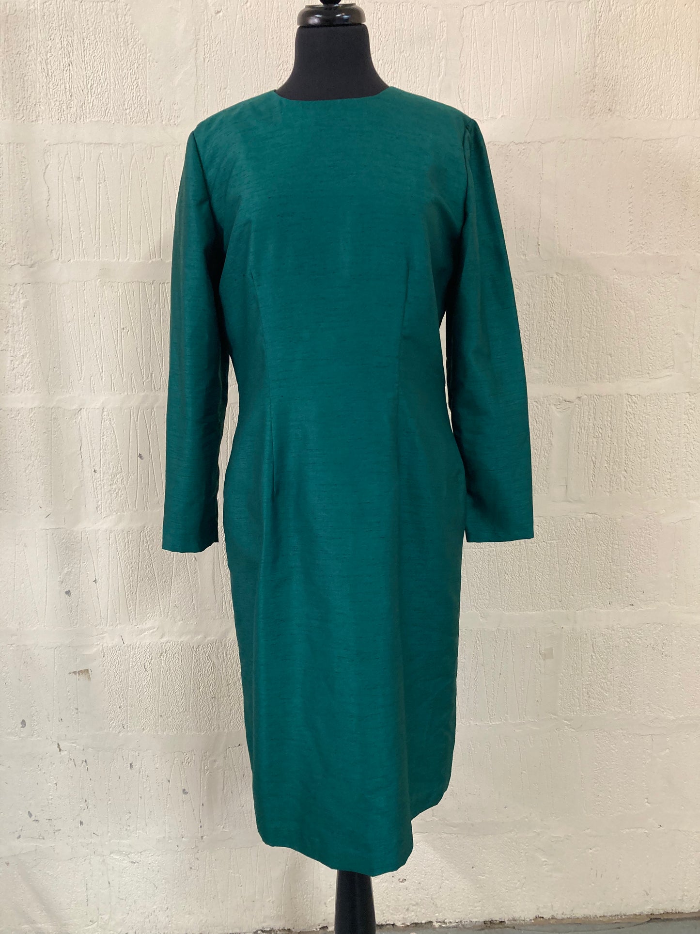 Vintage Handmade Emerald Green  Dress Size 14