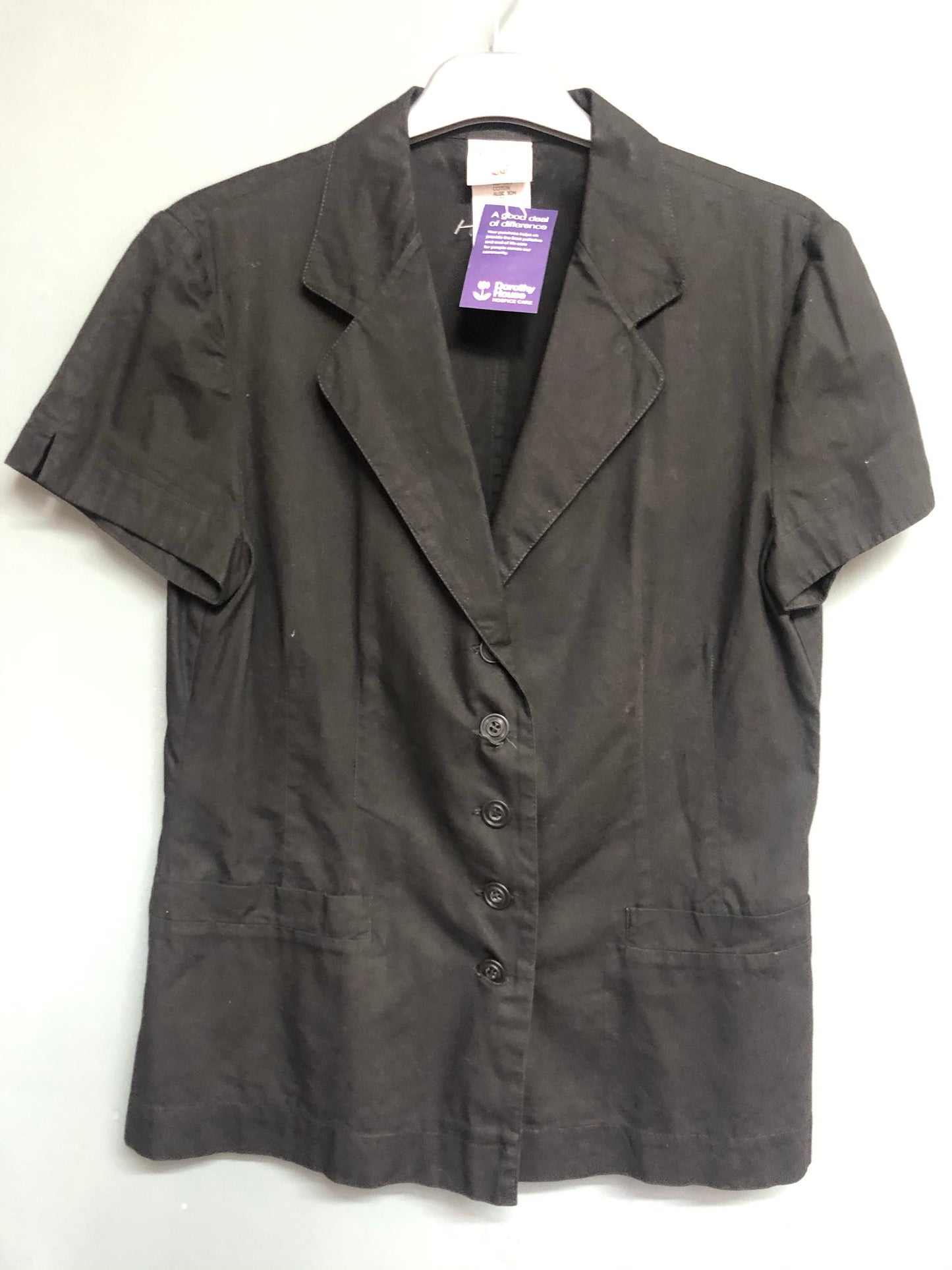 1990s Style Black Mondi Short sleeve top Size 36 UK10/12