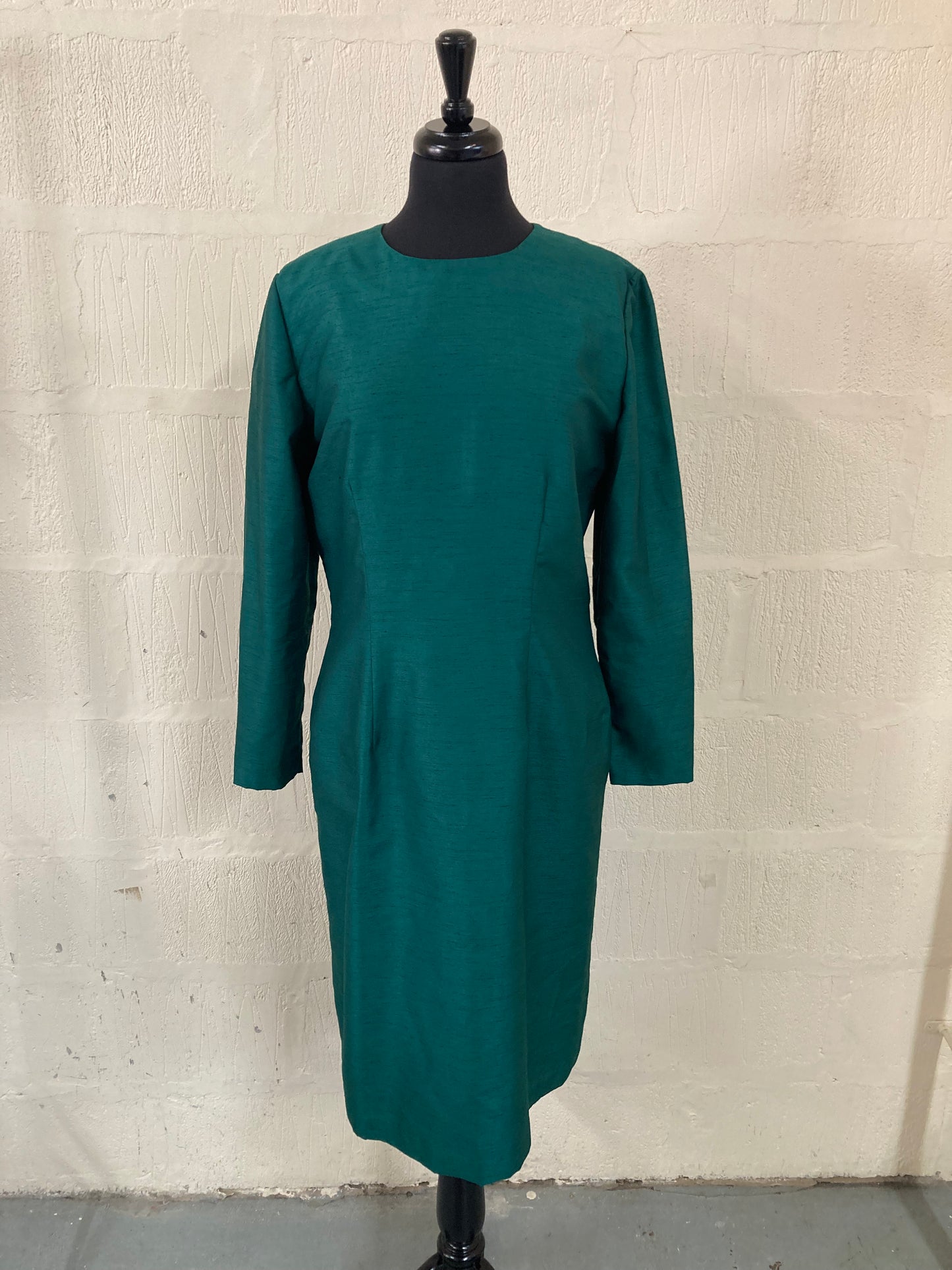 Vintage Handmade Emerald Green  Dress Size 14