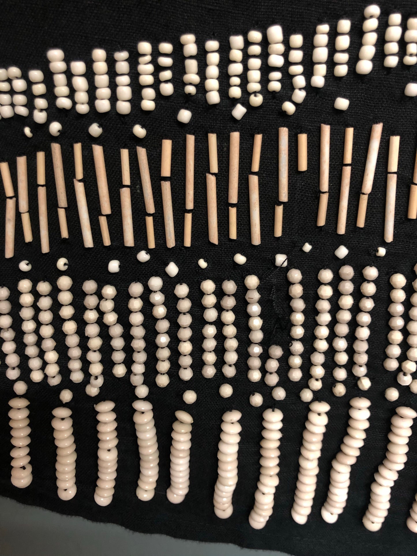 Black Beaded Detail Short sleeve Top Size 12