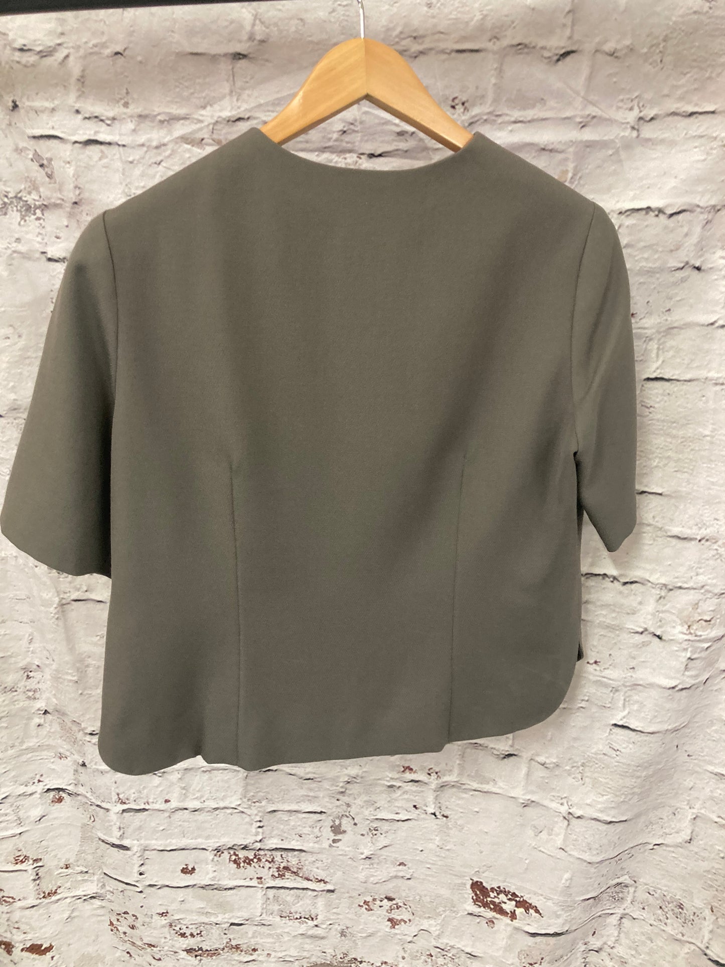 Vintage Olive Green Short Sleeve Jacket Size 14