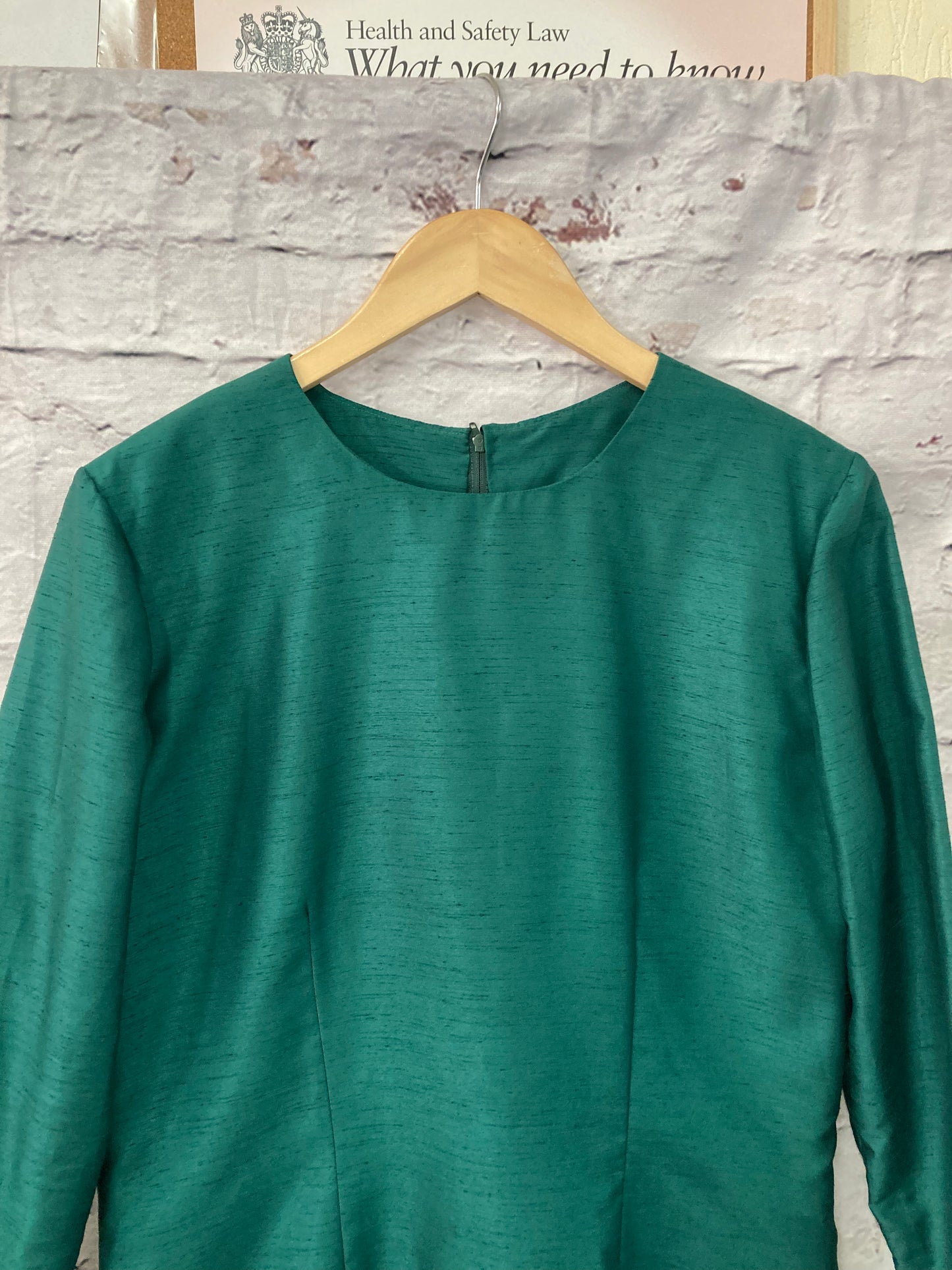 Vintage Handmade Emerald Green  Dress Size 14